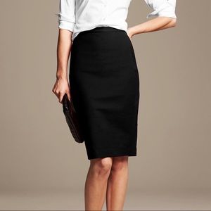 Banana Republic High Waisted Black Pencil Skirt
